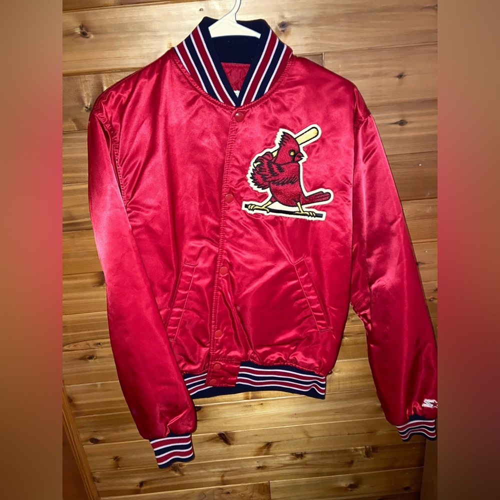 Vintage St. Louis Cardinals Satin Varsity Jacket (Medium).